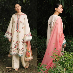 ZARA SHAHJAHAN Luxury Embroidered LAWN 3 PIECE FF ALM