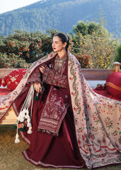 HUSSAIN REHAR WINTER EMBROIDERED DHANAK WOOL 3 PIECE