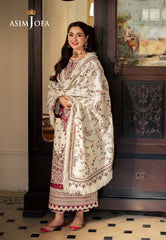 ASIM JOFA LATEST HIT PEACHWOOL EMBROIDERED 3 PIECE