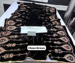 VELVET HEAVY EMBROIDERED SHAWLS READY TO WEAR