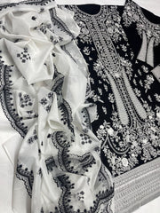 HUSSAIN REHAR Luxury LAWN Heavy Embroidered 3 PIECE 1001