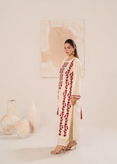 LATEST HIT DHANAK EMBROIDERED 3 PIECE WITH TIE AND DIE DUPTTA