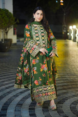 ROYAL COPY OF ANEELA’S MOST HIT SHAMOOZ SILK PRINTED AND EMBROIDERED 3 PIECE