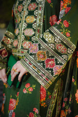 ROYAL COPY OF ANEELA’S MOST HIT SHAMOOZ SILK PRINTED AND EMBROIDERED 3 PIECE