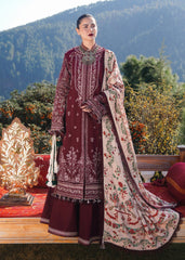 HUSSAIN REHAR WINTER EMBROIDERED DHANAK WOOL 3 PIECE