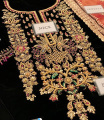 JAZMIN VELVET EMBROIDERED 3 PIECE