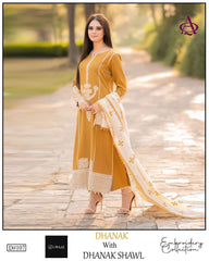 DHANAK WOOL EMBROIDERED 3 PIECE WQ