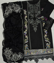 MUSHQ BRAND 5024 DHANAK EMBROIDERED 3 PIECE