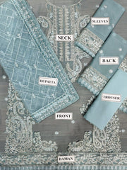 ASIM JOFA JHILL MILL CHIFFON WEDDING AND PARTY WEAR