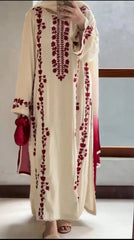 LATEST HIT DHANAK EMBROIDERED 3 PIECE WITH TIE AND DIE DUPTTA