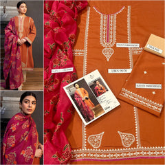 LAWN Cotton EMBROIDERED 3 PIECE