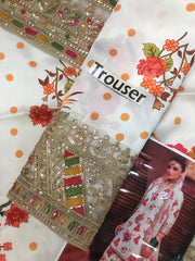 CHARIZMA HIT SILK 3 PIECE WEDDING AND PARTY WEAR