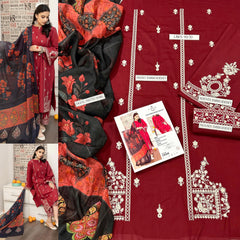 LAWN Cotton EMBROIDERED 3 PIECE