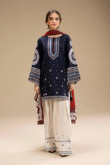 SAPPHIR BRAND DHANAK WOOL EMBROIDERED 3 PIECE (Royal Copy)