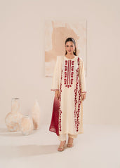LATEST HIT DHANAK EMBROIDERED 3 PIECE WITH TIE AND DIE DUPTTA