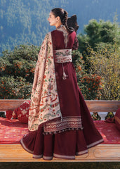 HUSSAIN REHAR WINTER EMBROIDERED DHANAK WOOL 3 PIECE