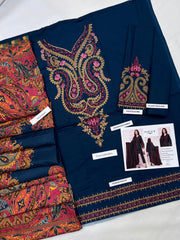 MARIA B MZ821 EMBROIDERED WITH Print Shawl 3 PIECE