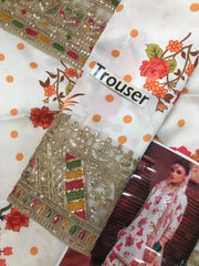 CHARIZMA HIT SILK 3 PIECE WEDDING AND PARTY WEAR