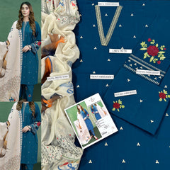 LAWN Cotton EMBROIDERED 3 PIECE