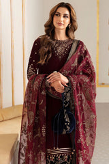 EMAAN ADEEL VELVETY EMBROIDERED 3 PIECE