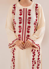 LATEST HIT DHANAK EMBROIDERED 3 PIECE WITH TIE AND DIE DUPTTA