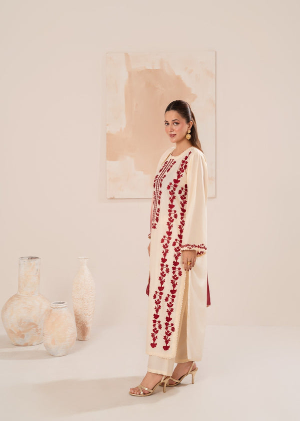 LATEST HIT DHANAK EMBROIDERED 3 PIECE WITH TIE AND DIE DUPTTA