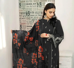 URGE CASUALLY EMBROIDERED DHANAK WOOL 3 PIECE