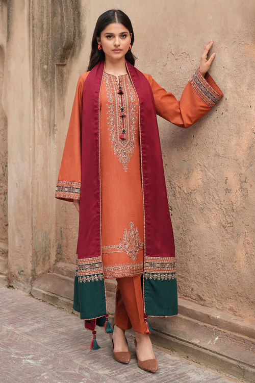 URGE AND ASLIGN HIT 3 PIECE DHANAK EMBROIDERED