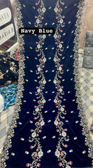 CEREMONIAL VELVET HEAVY LUXURY EMBROIDERED SHAWLS Ready To Wear