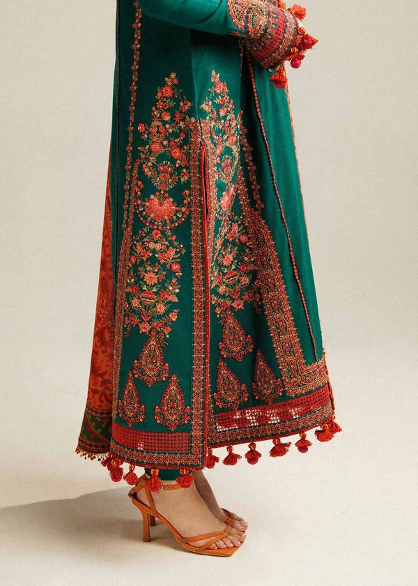 HUSSAIN REHAR DHANAK EMBROIDERED 3 PIECE