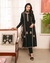 ASLIGN HIT 3PC EMBROIDERED DHANAK WOOL