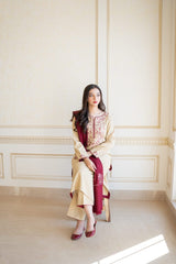 ASLIGN CASUALLY WEAR EMBROIDERED DHANAK WOOL 3 PIECE