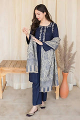 ASLIGN CASUALLY WEAR DHANAK WOOL EMBROIDERED 3 PIECE