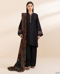 KHAADI BRAND EMBROIDERED DHANAK WOOL 3 PIECE