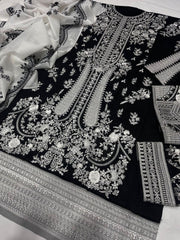 HUSSAIN REHAR Luxury LAWN Heavy Embroidered 3 PIECE 1001