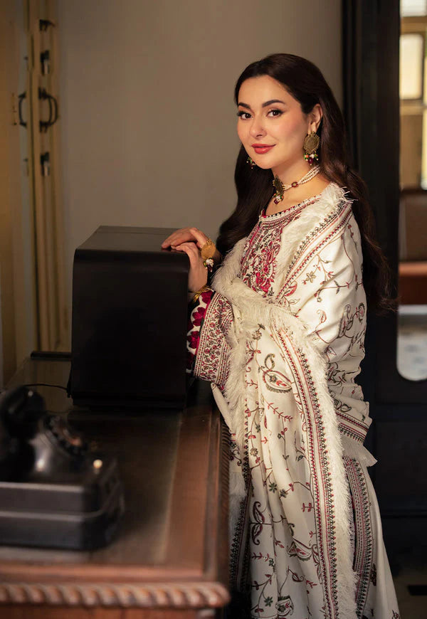 ASIM JOFA LATEST HIT PEACHWOOL EMBROIDERED 3 PIECE
