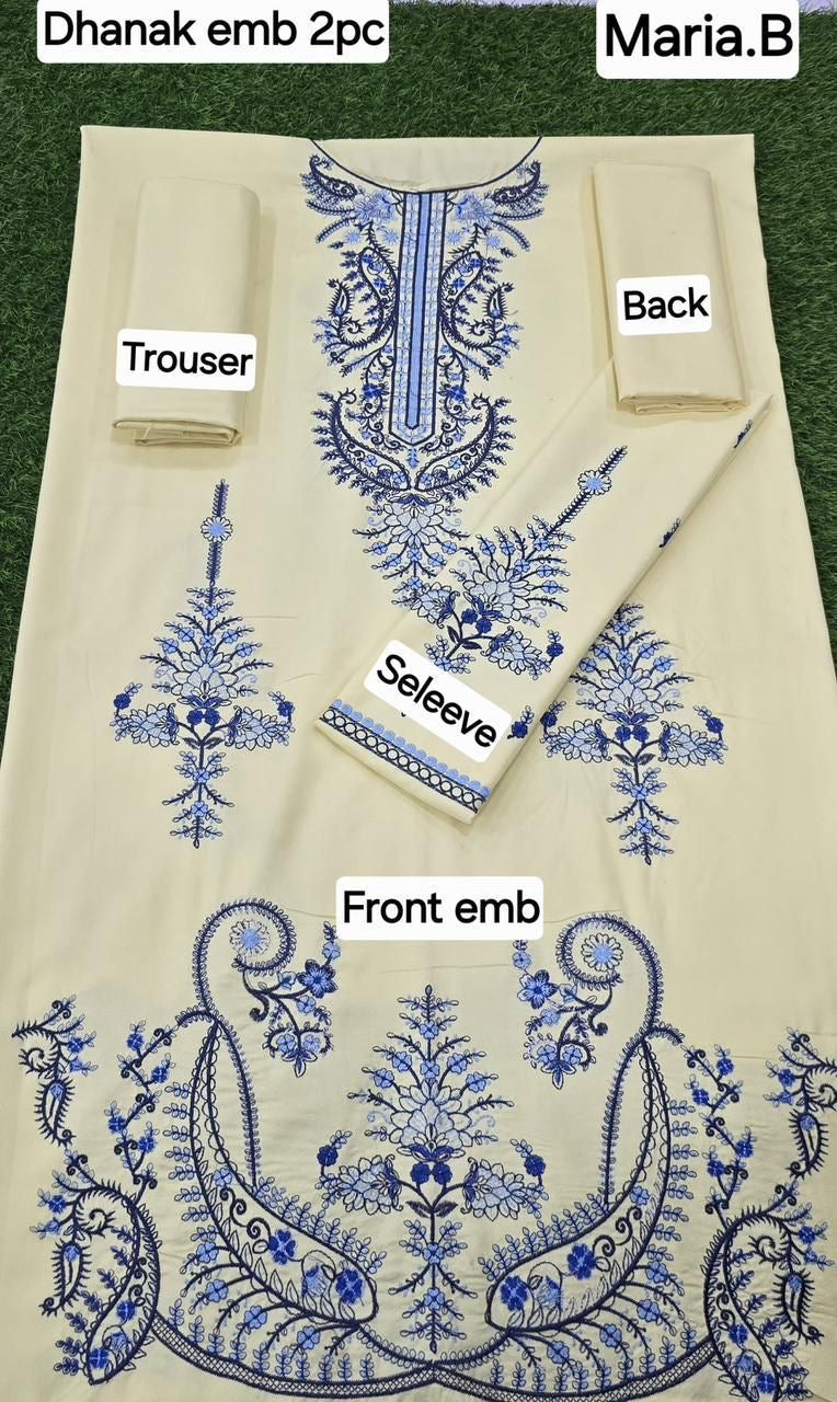 CASUALLY WEAR EMBROIDERED 2 PIECE DHANAK WOOL FABRIC