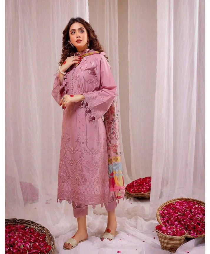 LIMELIGHT LUXURY EMBROIDERED DHANAK WOOL 3 PIECE BIK 5094