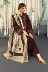 ASLIGN CASUALLY WEAR EMBROIDERED DHANAK WOOL 3 PIECE