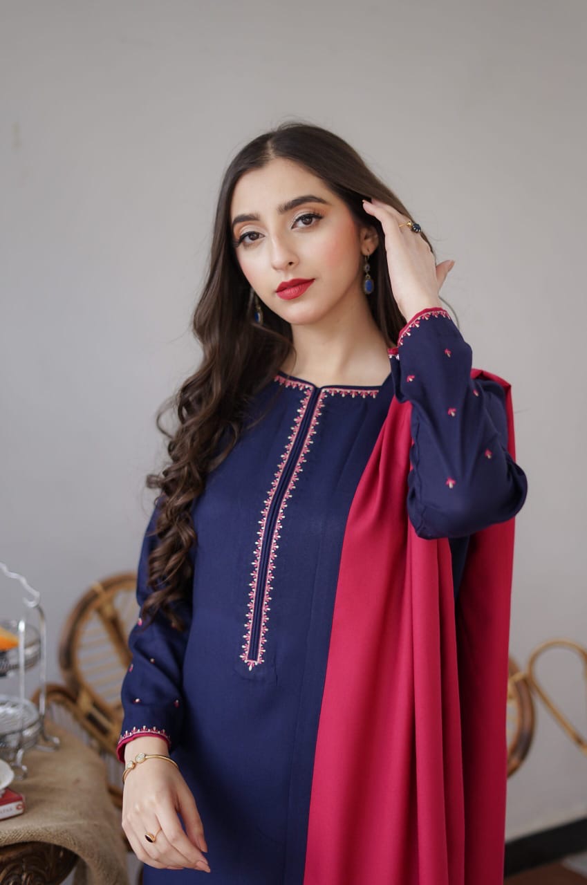 ASLIGN CASUALLY WEAR EMBROIDERED DHANAK WOOL 3 PEOPLE
