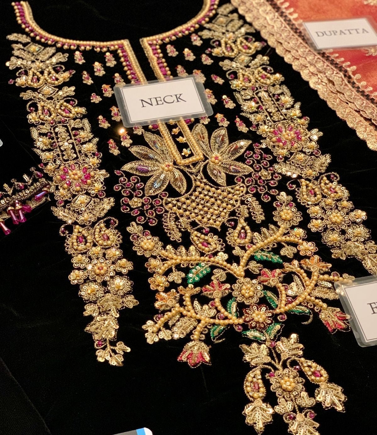 JAZMIN VELVET EMBROIDERED 3 PIECE