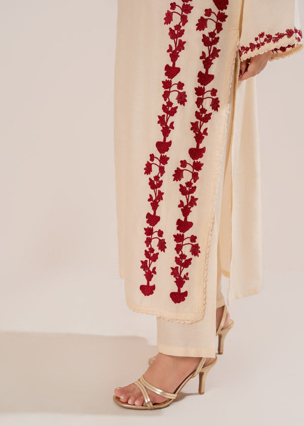 LATEST HIT DHANAK EMBROIDERED 3 PIECE WITH TIE AND DIE DUPTTA