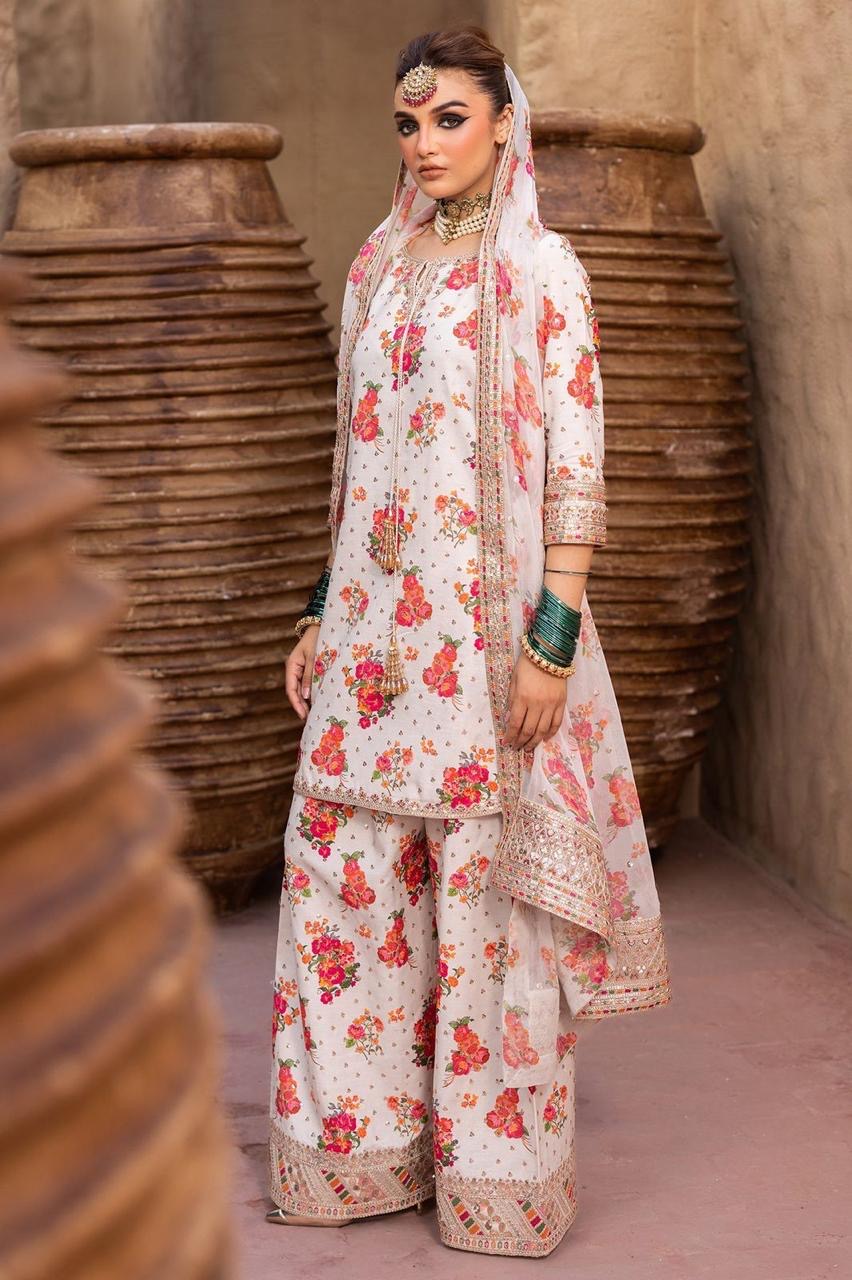 CHARIZMA HIT SILK 3 PIECE WEDDING AND PARTY WEAR