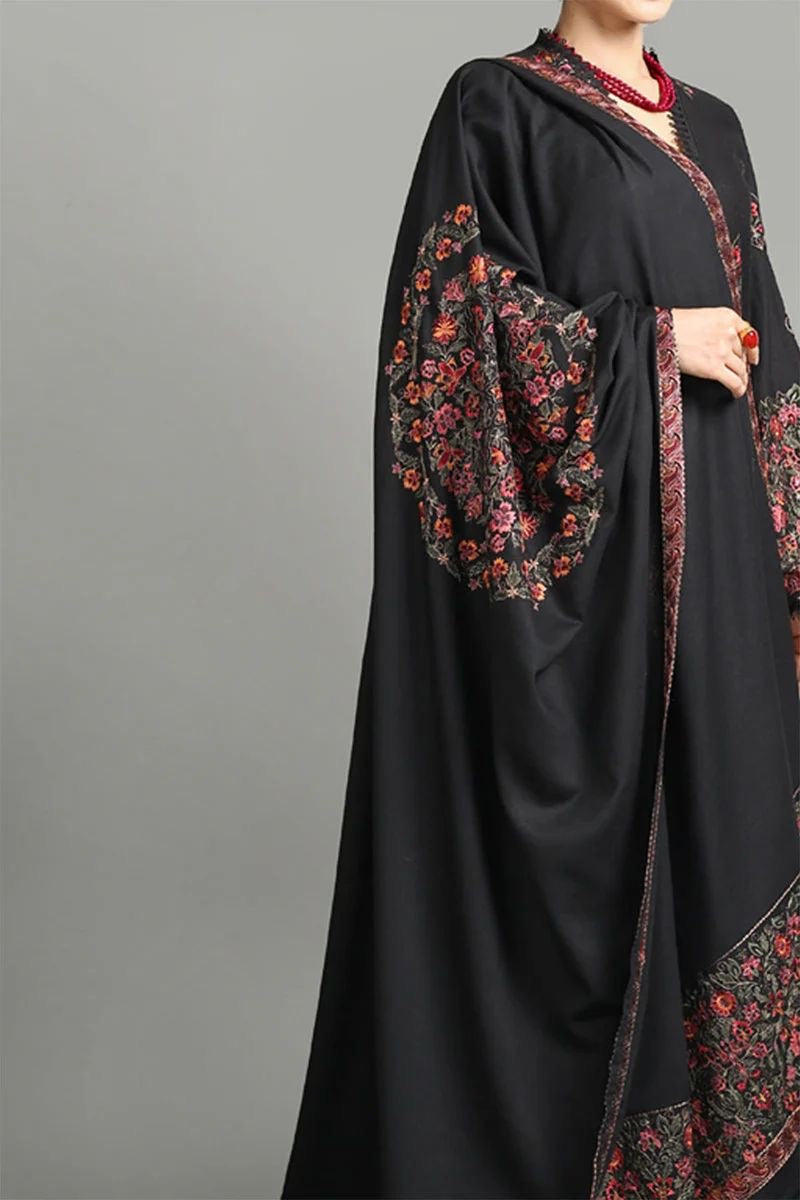 BAREEZE KASHMEERI PEACHWOOL EMBROIDERED 3 PIECE