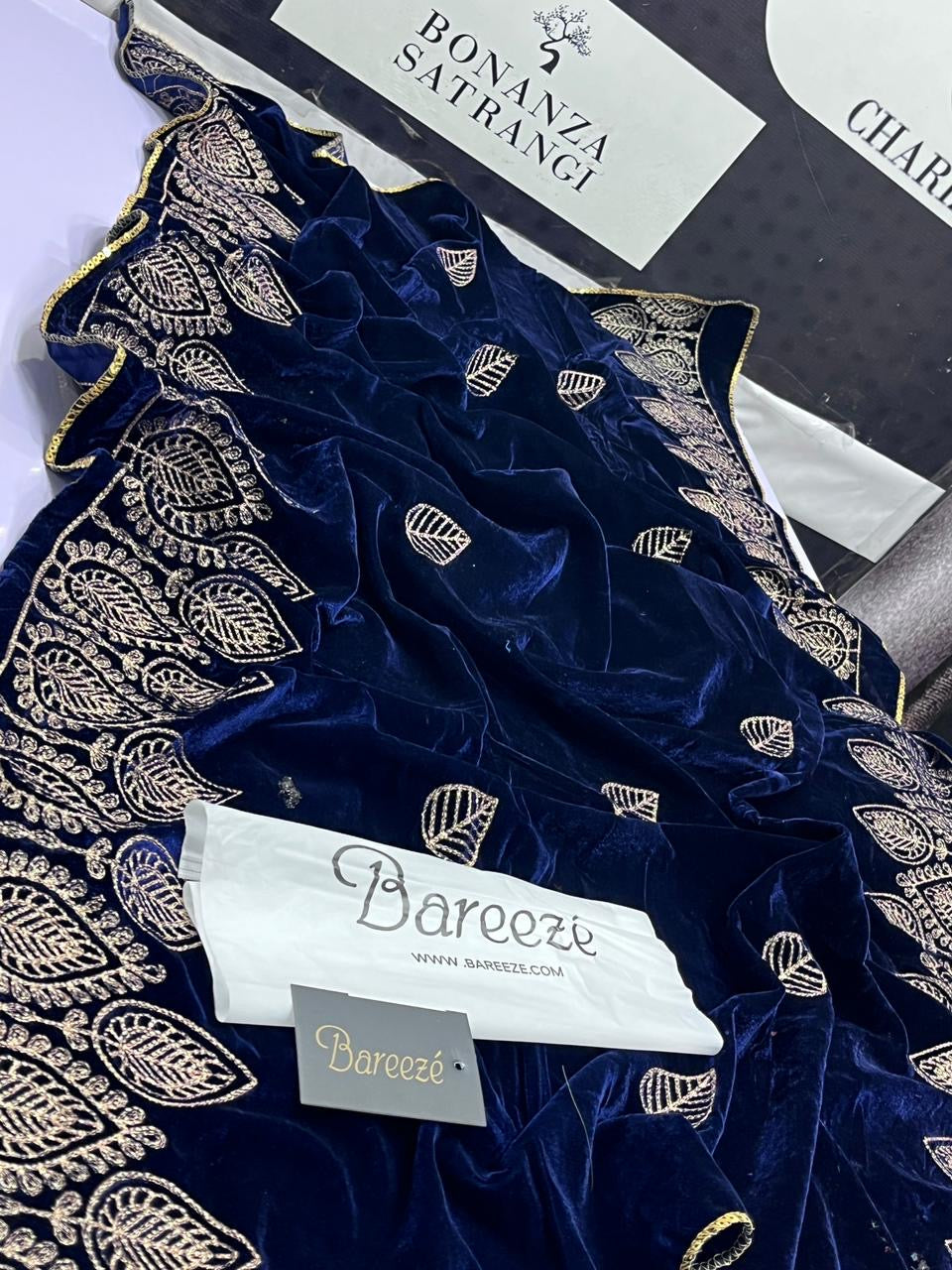 VELVET HEAVY EMBROIDERED SHAWLS READY TO WEAR