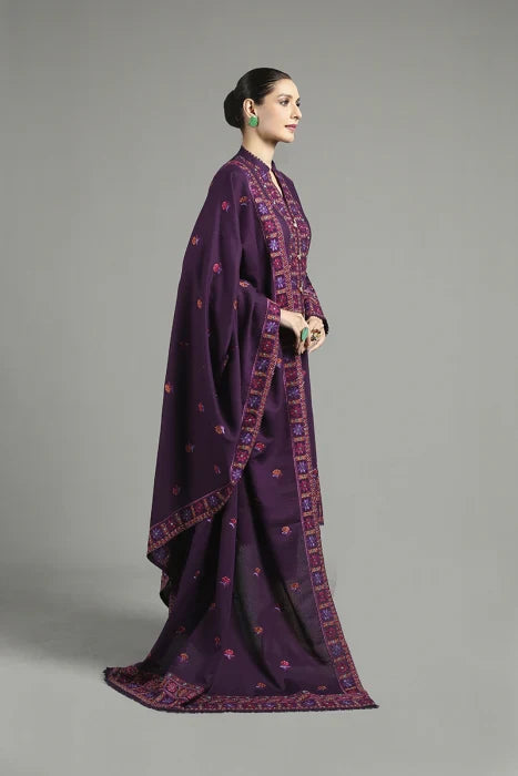 BAREEZE MOST HIT DHANAK WOOL EMBROIDERED 3 PIECE