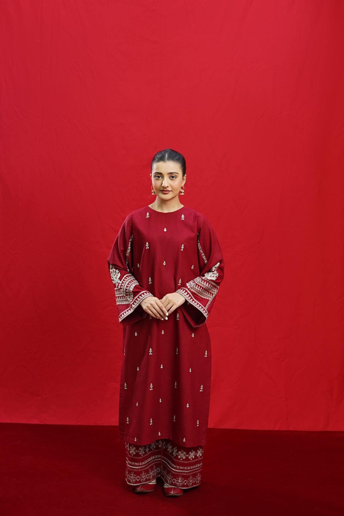 ASLIGN CASUALLY WEAR DHANAK EMBROIDERED 3 PIECE