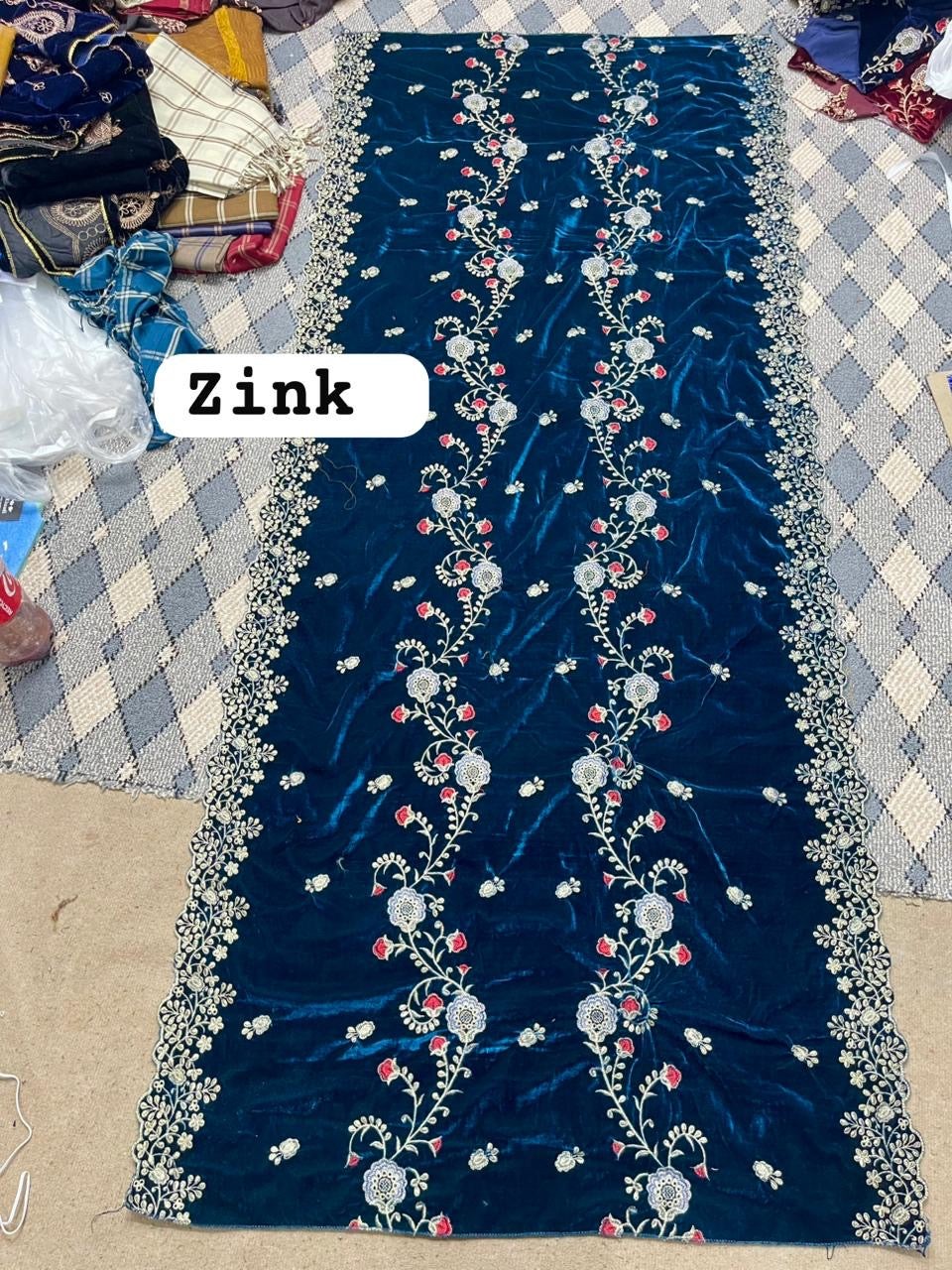 CEREMONIAL VELVET HEAVY LUXURY EMBROIDERED SHAWLS