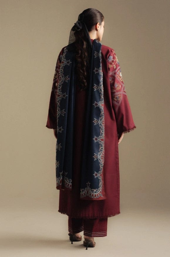 ZARA SHAHJAHAN HIT LATES 3 PIECE EMBROIDERED DHANAK WOOL