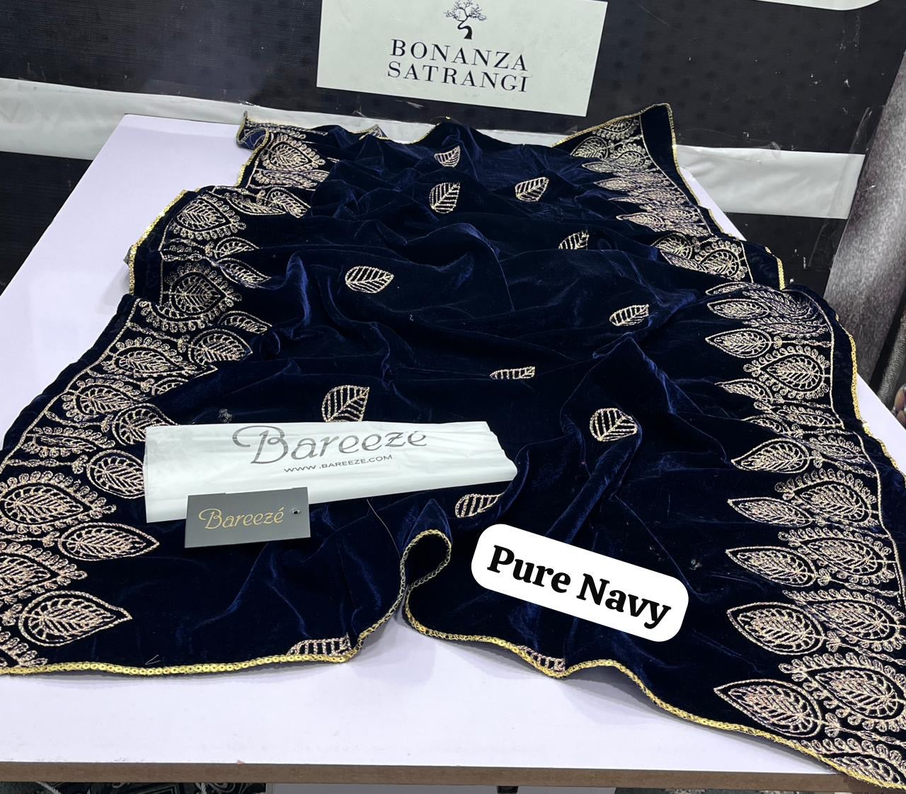 VELVET HEAVY EMBROIDERED SHAWLS READY TO WEAR